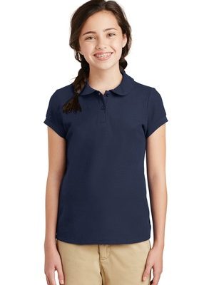 Embroidered Polo Girls Navy