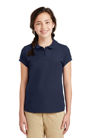 Embroidered Polo Girls Navy